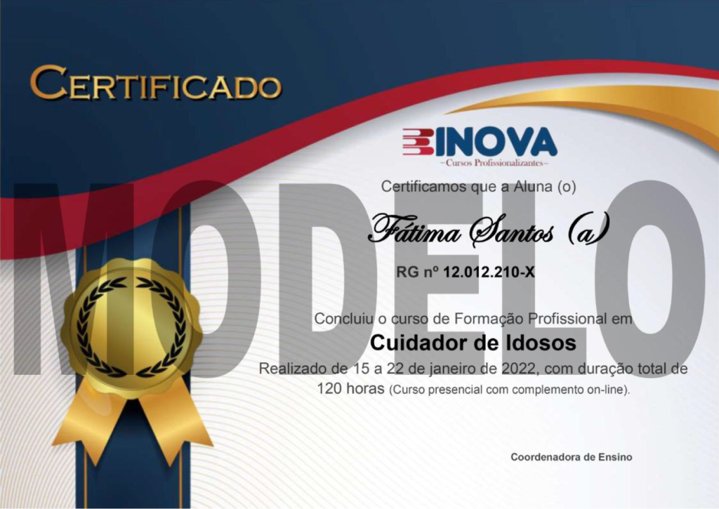 Curso Online com certificado Cuidador De Idosos - Venes